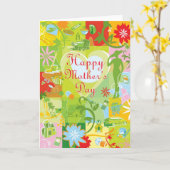 Het gelukkige Wenskaart van het Moederdag Kaart (Gele Bloem)