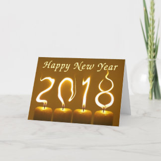 Het gelukkige Wenskaart van het Nieuwjaar 2018 Feestdagen Kaart