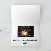 Het gelukkige Wenskaart van het Nieuwjaar Feestdagen Kaart (Binnen)