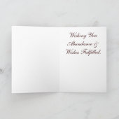 Het gelukkige Wenskaart van het Vorkbeen van de Feestdagen Kaart (Binnen)