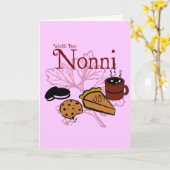 Het gelukkige Wenskaart van Nonni van de Kaart (Gele Bloem)