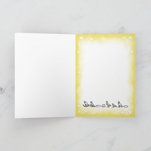 Het gelukkige Wenskaart van Tut van de Koning van Kaart (Binnen)