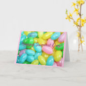 Het gelukkige Zoetste wenskaart van Jellybeans van Kaart (Gele Bloem)