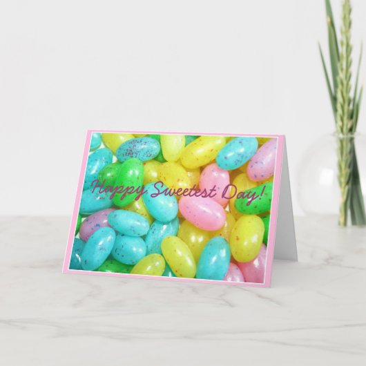 Het gelukkige Zoetste wenskaart van Jellybeans van Kaart (Voorkant)