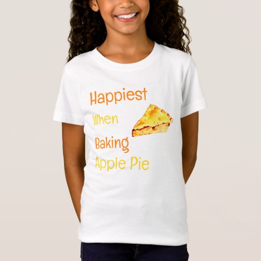 Het gelukkigst wanneer het bakken van Apple Pie T-shirt (Voorkant)