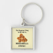 Het gelukkigste ding in mijn leven zijn mozzarella sleutelhanger (Voorkant)