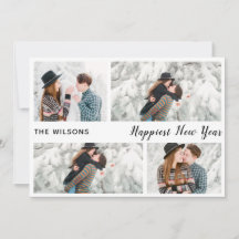 het gelukkigste nieuwe jaar chic modern multi foto