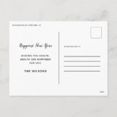 het gelukkigste nieuwe jaar chic modern multi foto feestdagenkaart (Achterkant)