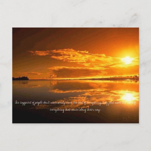 Het gelukkigste van de mensen hoeft niet per se... briefkaart (Voorkant)