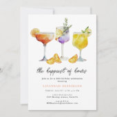 Het gelukkigste van uren 50ste verjaardagsfeestje kaart (Voorkant)