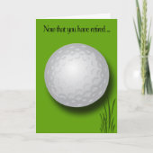 Het gelukwens-Golf van de pensionering Bal Kaart (Voorkant)