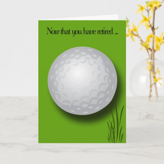 Het gelukwens-Golf van de pensionering Bal Kaart (Gele Bloem)