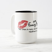 Het gemakkelijke leven van de vrouw... tweekleurige koffiemok (Voorkant links)