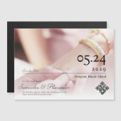 Het gemakkelijke Manuscript van het Elegant de Fot Magnetische Uitnodiging (Voorkant / Achterkant)