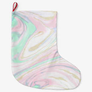 Het gemarmerde abstracte ontwerp grote kerstsok