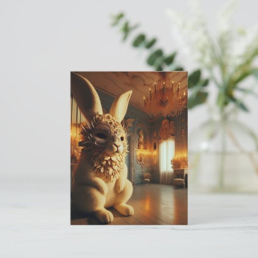 Het gemaskerde konijn briefkaart (Staand voorkant)
