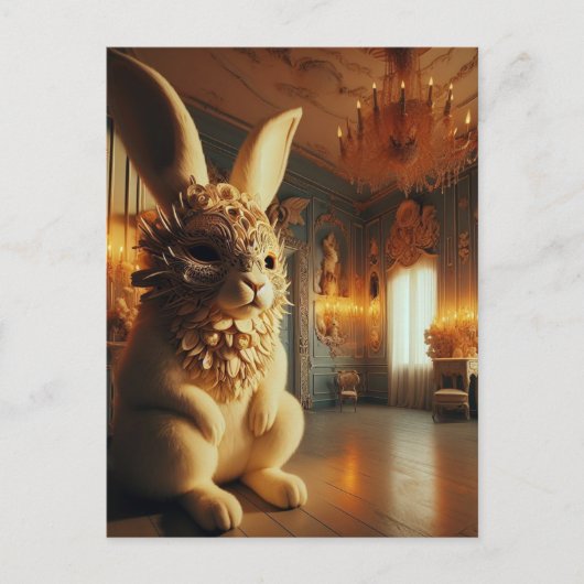 Het gemaskerde konijn briefkaart (Voorkant)
