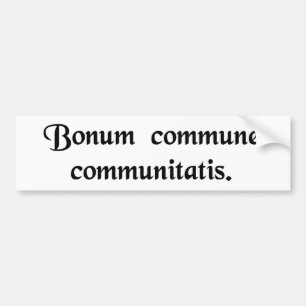 Het gemeenschappelijk belang van de gemeenschap bumpersticker