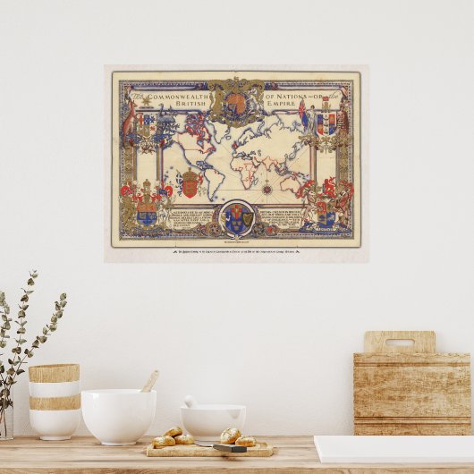 Het Gemenebest van Nationale Staten of de Britse E Poster (Keuken)