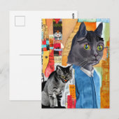 Het gemengde Briefkaart van Media van katten (Voorkant / Achterkant)
