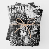 Het gemengde Collage van de Tekst van Media of het Inpakpapier Vel (In situ)