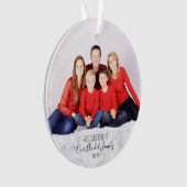 Het gemengde Familie 1stKerstmis personaliseert Fo Ornament (voorkant)