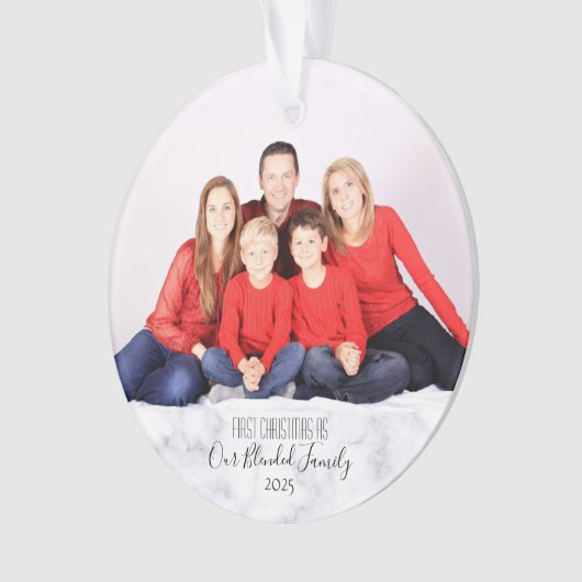 Het gemengde Familie 1stKerstmis personaliseert Fo Ornament (voorkant)