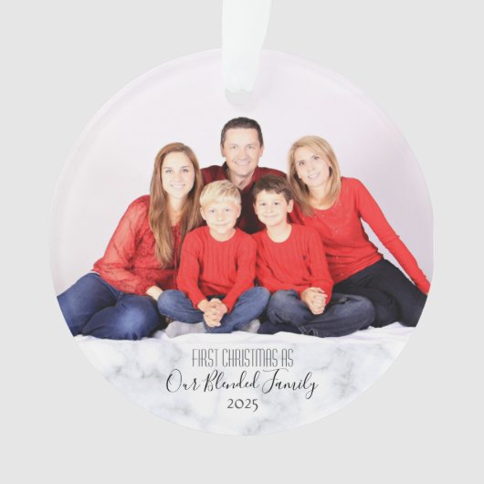 Het gemengde Familie 1stKerstmis personaliseert Fo Ornament (voorkant)