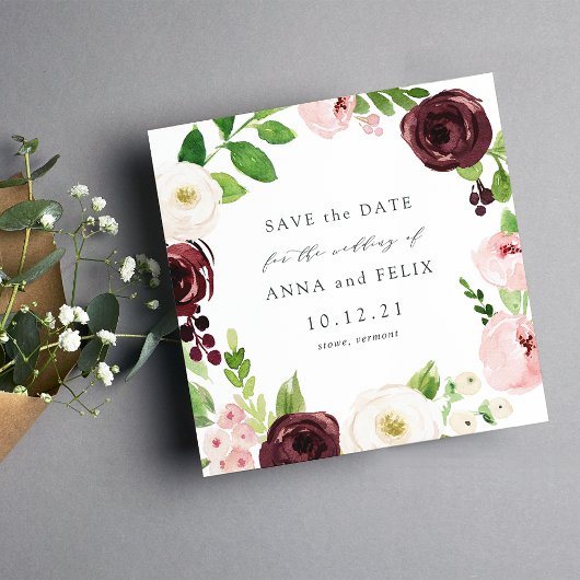Het gemengde Vierkant van de Romance sparen de Kaa Save The Date
