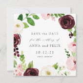 Het gemengde Vierkant van de Romance sparen de Kaa Save The Date (Voorkant)