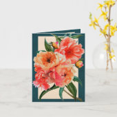 Het gemengde Wenskaart van Pioenen Kaart (Gele Bloem)