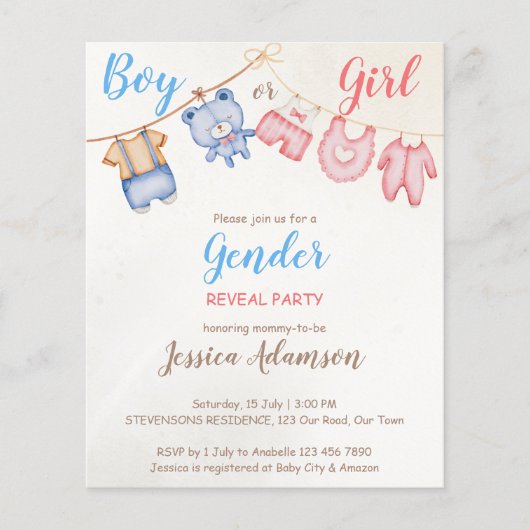 Het gender van de begroting openbaart partijuitnod (Voorkant)