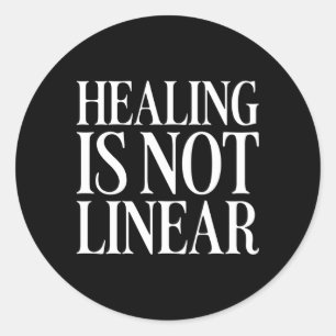 Het genezen is niet lineair ronde sticker