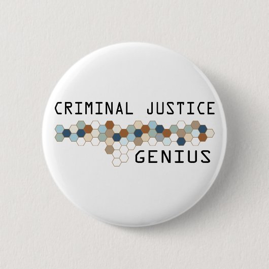 Het Genie van het strafrecht Ronde Button 5,7 Cm (Voorkant)