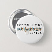 Het Genie van het strafrecht Ronde Button 5,7 Cm (Voorkant /achterkant)