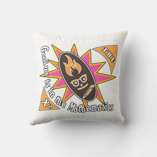 Het genie zit in de wiskunde kussen (Achterkant)