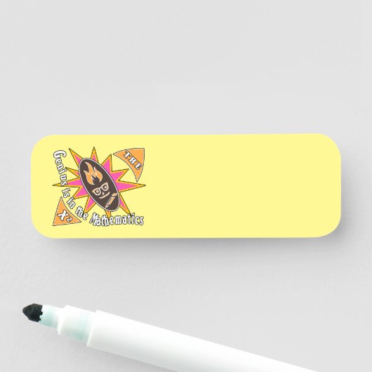 Het genie zit in de wiskunde naamplaatje (In situ)