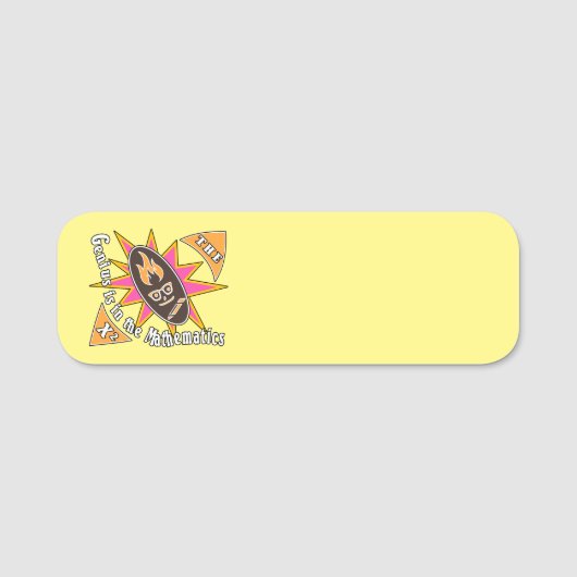 Het genie zit in de wiskunde naamplaatje (Voorkant)