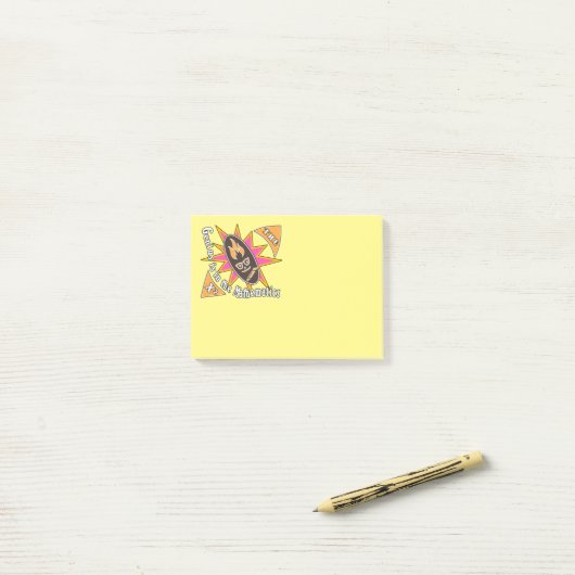 Het genie zit in de wiskunde post-it® notes (Op bureau)