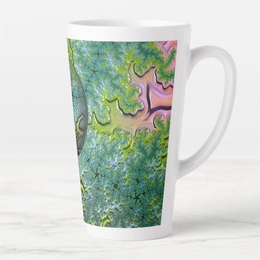 Het genieten van de Mok van de Reis Latte (Rechts)