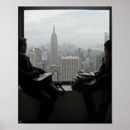 Het genieten van het New York City Skyline Uitzich Poster (Voorkant)
