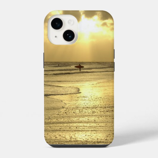 Het genieten van het strand bij zonsondergang iPho iPhone Hoesje (Achterkant)