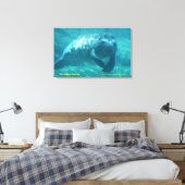 Het Gentle Manatee Canvas Afdruk (Insitu (Slaapkamer))