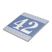 Het geometrische grens van de Tegel blauw en wit Tegeltje (Zijkant)