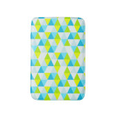 Het geometrische Groene en Blauwe Moderne Patroon Badmat (Voorkant Verticaal)