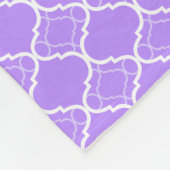 Het Geometrische Patroon Paarse Quatrefoil van de Fleece Deken (Hoek)