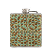 Het geometrische patroon van de retroer heupfles (Achterkant)