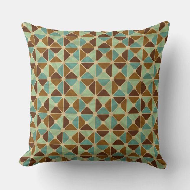 Het geometrische patroon van de retroer kussen (Voorkant)