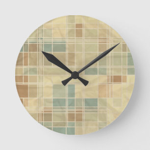 Het geometrische patroon van de retroer ronde klok