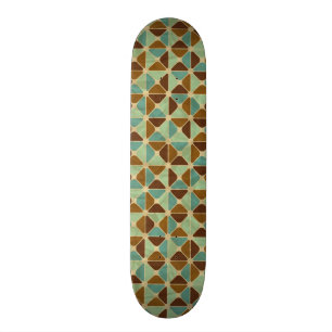 Het geometrische patroon van de retroer skateboard